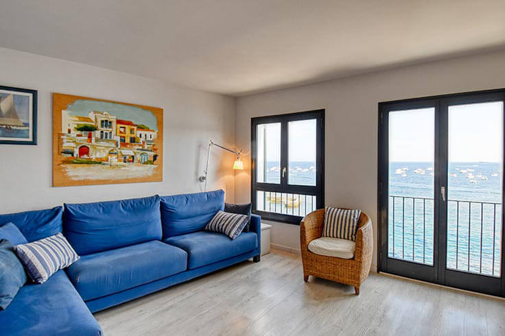 Apartamento 2 dormitorios con Vistas al mar, Aire acondicionado, Wifi y Parking en Calella de Palafrugell - Alquiler Temporada