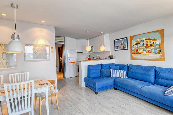 Apartamento 2 dormitorios con Vistas al mar, Aire acondicionado, Wifi y Parking en Calella de Palafrugell - Alquiler Temporada