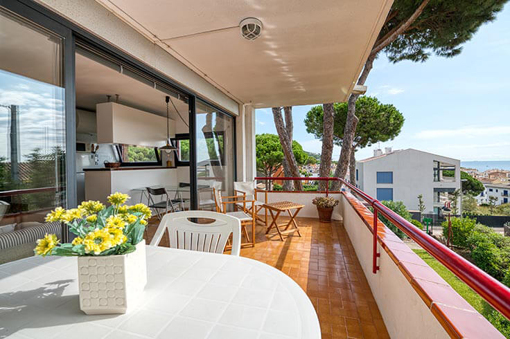 Apartamento 2 dormitorios con Piscina, Vistas al mar, Wifi y jardín en Calella de Palafrugell - Alquiler Vacacional - Turístico