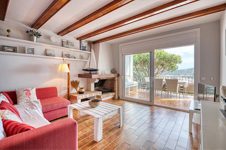 Apartamento 3 dormitorios con Piscina, Vistas al mar, Wifi, Parking y jardín en Calella de Palafrugell - Alquiler Vacacional - Turístico