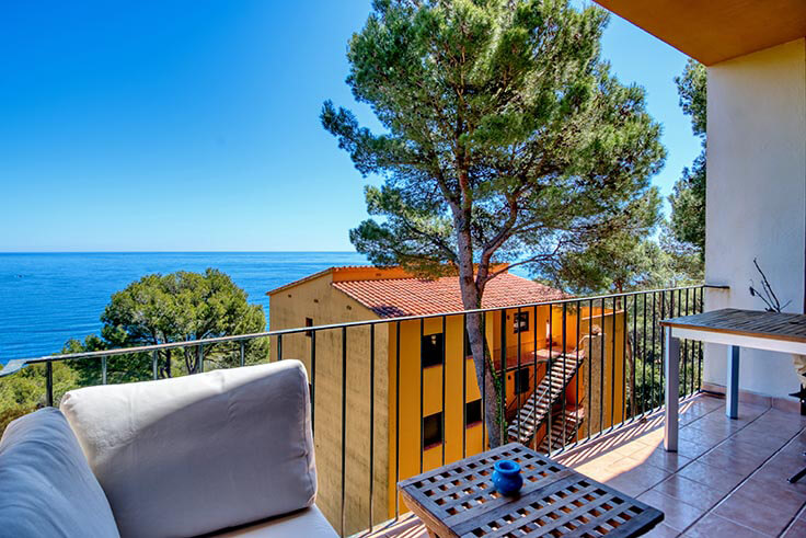 Apartamento 1 dormitorio con Vistas al mar, Wifi, Parking y jardín en Tamariu - Alquiler Vacacional - Turístico