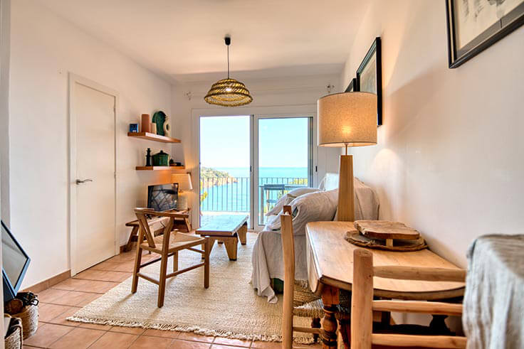 Apartamento 1 dormitorio con Vistas al mar, Wifi, Parking y jardín en Tamariu - Alquiler Vacacional - Turístico