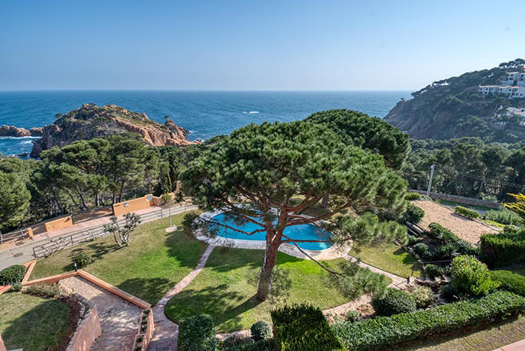 Apartament 3 dormitoris amb Piscina, Vistes al mar, Pàrquing i jardí a Tamariu - Lloguer Temporada