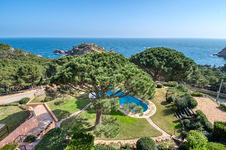 Apartament 3 dormitoris amb Piscina, Vistes al mar, Pàrquing i jardí a Tamariu - Lloguer Temporada