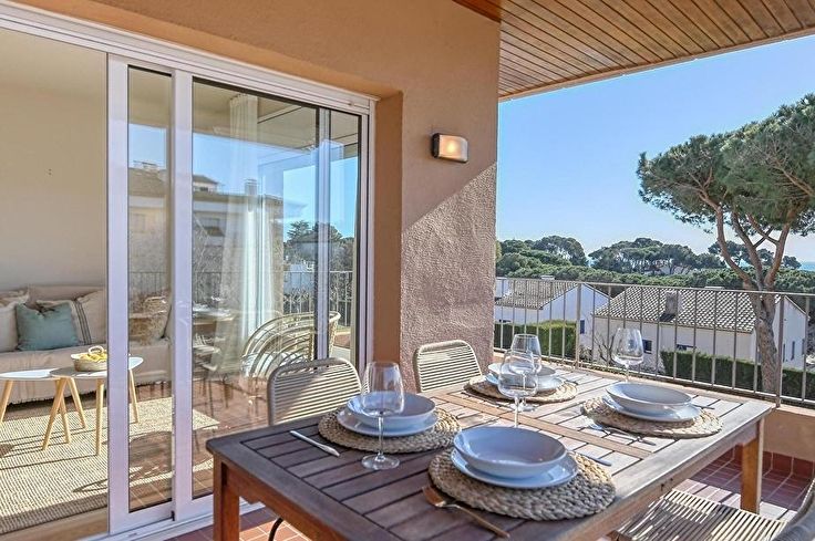 Appartement 3 chambres avec Piscine, Vues à la mer, Parking et jardin à Calella de Palafrugell - Location Saison