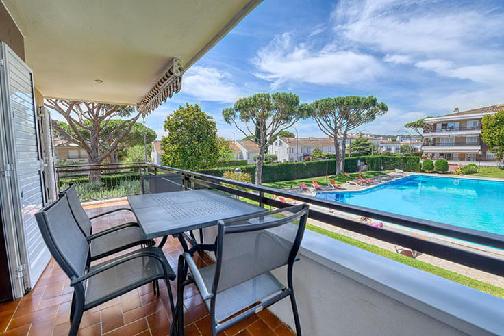 Appartement 2 chambres avec Piscine, Parking et jardin à Calella de Palafrugell - Location Saison
