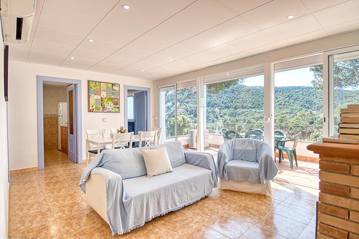 Attique 2 chambres avec Vues à la mer, Wifi et Parking à Tamariu - Location Saison