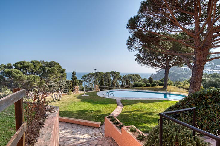 Appartement 3 chambres avec Piscine, Vues à la mer, Parking et jardin à Tamariu - Location Saison