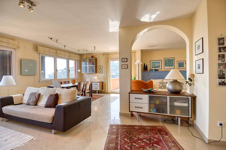 Appartement 3 chambres avec Piscine, Vues à la mer, Parking et jardin à Tamariu - Location Saison