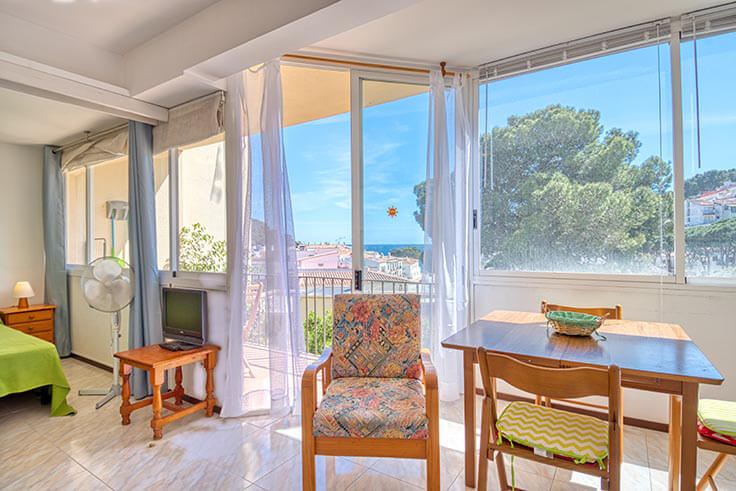 Appartement 1 chambre à coucher avec Vues à la mer à Tamariu - Location Saison