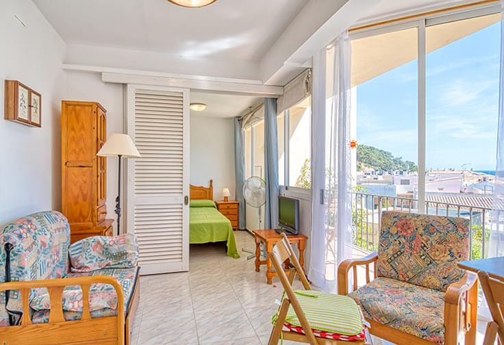 Appartement 1 chambre à coucher avec Vues à la mer à Tamariu - Location Saison