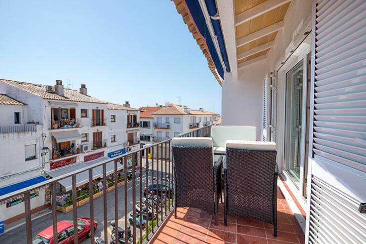 Wohnung 2 Schlafzimmer mit Meerblick auf Llafranc - Vermietung Urlaub - Tourist