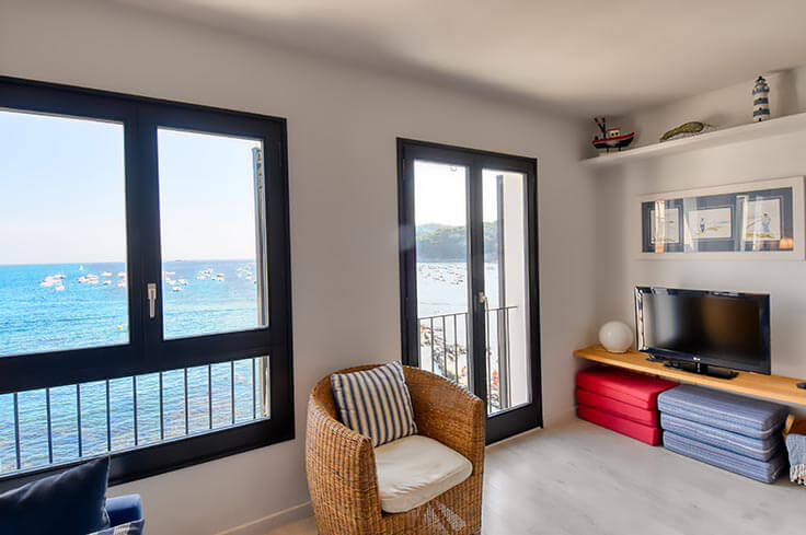 Wohnung 2 Schlafzimmer mit Meerblick, Klimaanlage, Wifi und Parken auf Calella de Palafrugell - Vermietung Jahreszeit