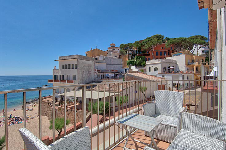 Wohnung 4 Schlafzimmer mit Meerblick auf Llafranc - Vermietung Urlaub - Tourist