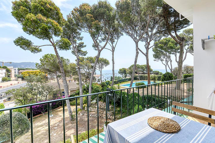 Wohnung 1 Schlafzimmer mit Schwimmbad, Meerblick und Garten auf Calella de Palafrugell - Vermietung Urlaub - Tourist