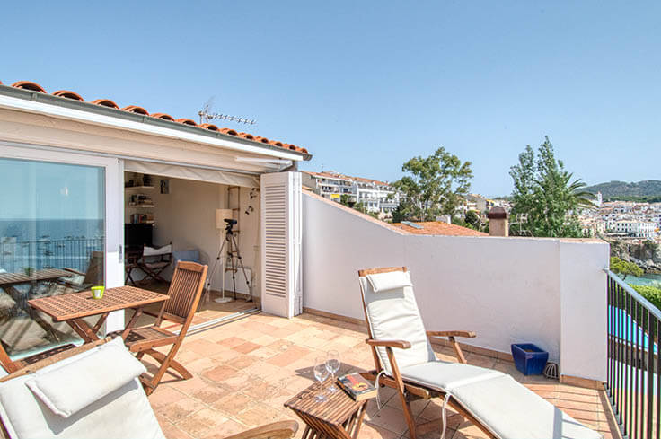 Penthouse 1 Schlafzimmer mit Meerblick, Wifi und Parken auf Calella de Palafrugell - Vermietung Urlaub - Tourist