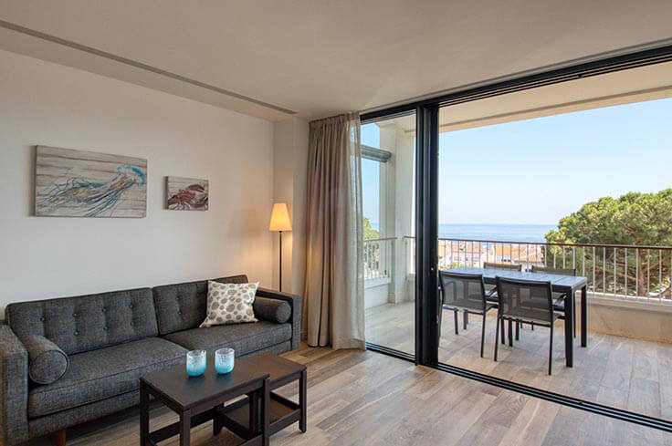 Wohnung 2 Schlafzimmer mit Schwimmbad, Meerblick, Parken und Garten auf Calella de Palafrugell - Vermietung Urlaub - Tourist