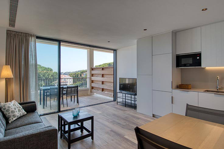 Wohnung 2 Schlafzimmer mit Schwimmbad, Meerblick, Parken und Garten auf Calella de Palafrugell - Vermietung Urlaub - Tourist