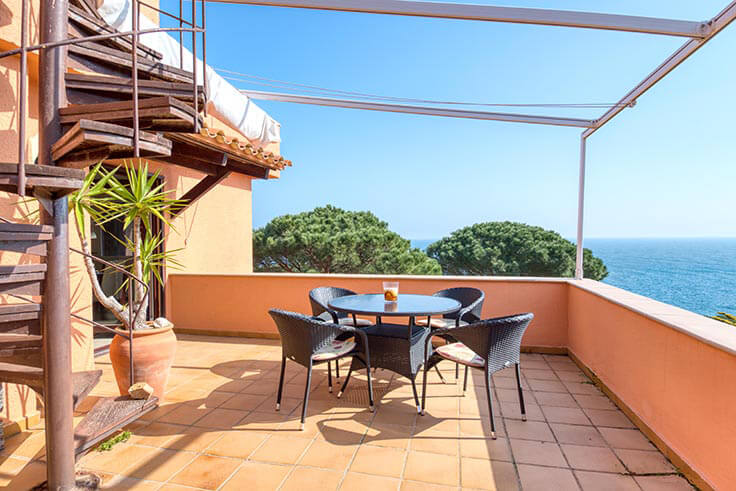 Wohnung 3 Schlafzimmer mit Schwimmbad, Meerblick, Parken und Garten auf Tamariu - Vermietung Jahreszeit